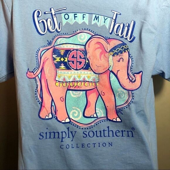 Simply Southern | Get Off My Tail elephant t tee shirt Small NEW NWT - Picture 15 of 16
